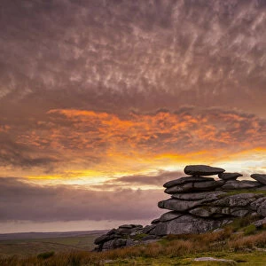 The Cheesewring at Sunset, Bodmin Moor, Cornwall, England