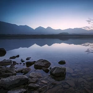 China, Xinjiang, Karakul lake at sunrise