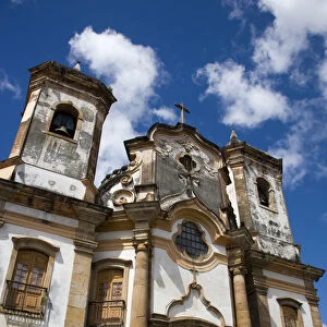 The Church of Igresa de Nossa Senhora do Pilar. Ouro Preto village, Minas Gerais, Brazil