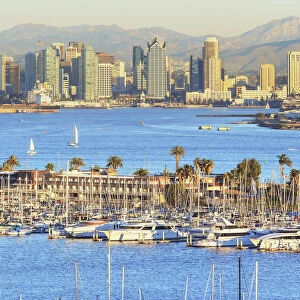 City skyline and harbor view, San Diego, California, USA