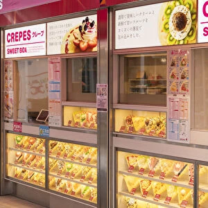 Crepe shop on Takeshita Street, Harajuku, Tokyo, Japan