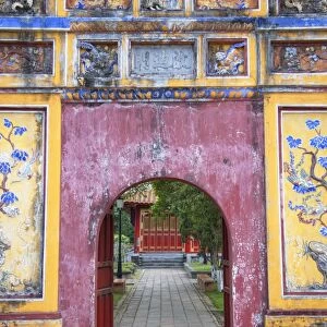 Doorway inside Imperial Palace in Citadel (UNESCO World Heritage Site), Hue, Thua Thien-Hue