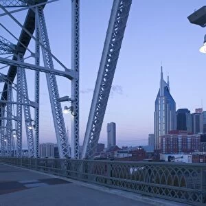 Downtown from Shelby Street Bridge, Nashville, Tennessee, USA