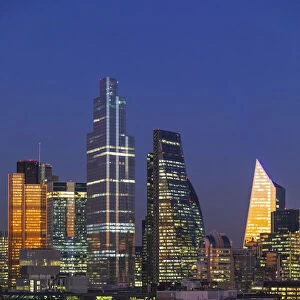 England, London, City of London Skyline showing Modern Skyscrapers