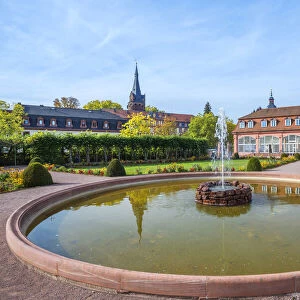 Erbach palace, pleasure garden, Erbach, Odenwald, Hesse, Germany