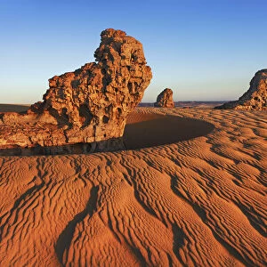 Erosion landscape in Tassili du Hoggar - Algeria, Tassili Hoggar, Tagrera - Sahara