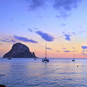 Es Vedra at Sunset, Cala daaHort, Ibiza, Balearic Islands, Spain
