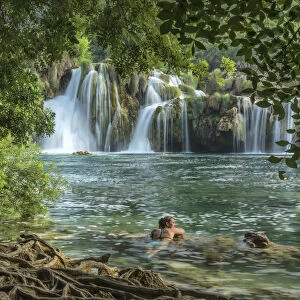 Europe, Balkan, Croatia, Krka National Park, Skradinski Buk waterfall