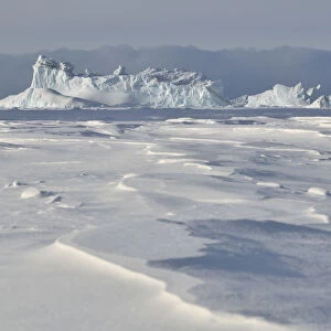 frozen fjord, Qeqertarsuaq, Disko Island, Greenland