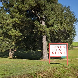 Georgia, Roadside Sign, Bible Belt, Jesus Is Alive