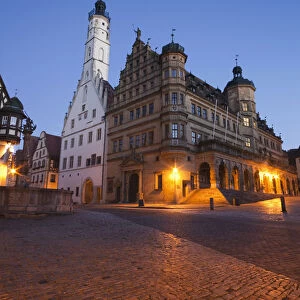 Germany, Bavaria, Romantic Road, Rothenburg ob der Tauber, Rathaus or Town Hall