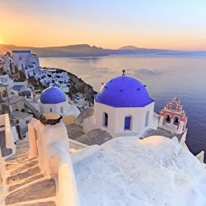Greece, Cyclades, Firostefani and Santorini Caldera