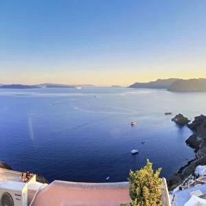 Greece, Cyclades, Oia town and Santorini Caldera