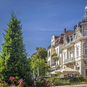 Historic villa at the spa gardens of Bad Nauheim, Taunus, Hesse, Germany