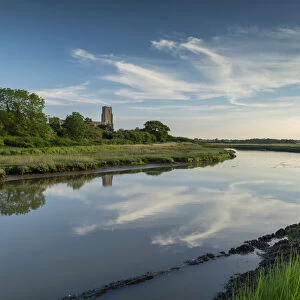 Holy Trinity Church & Clouds Reflecting in River Blyth, Blythburgh, Suffolk, England