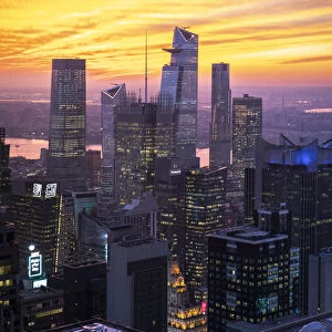 Hudson Yards & Manhattan skyline, New York City, USA