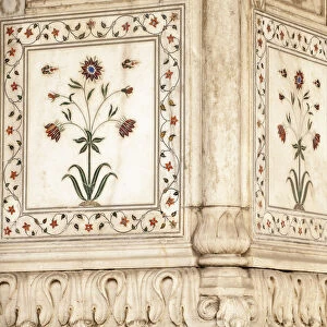India, Delhi, Old Delhi, Red Fort, Diwan-i-Khas- hall of private audience, Flower