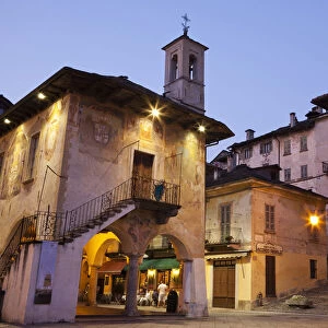 Italy, Piedmont, Lake Orta, Orta Town, Piazza Mario Motta