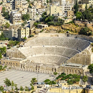 Jordan, Amman Governorate, Amman. 2nd-century Roman theatre on the Hashemite Plaza