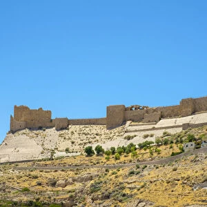 Jordan, Karak Governorate, Al-Karak. Kerak Castle, 12th century Crusader castle, one