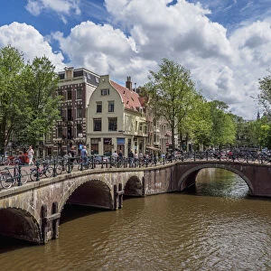Keizersgracht and Leliegrach Canals and Bridges, Amsterdam, North Holland, The Netherlands