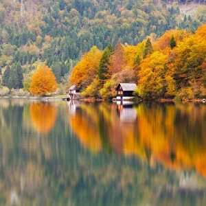 Lake Bohinj in autumn, Gorenjska, Slovenia