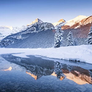 Lake Louise Winter Reflections, Banff National Park, Alberta, Canada