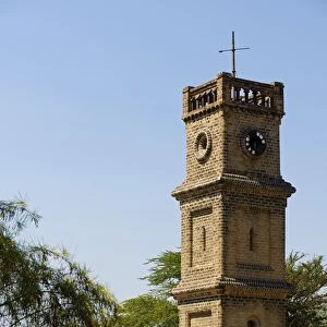 Malawi, Mangochi. Queen Victoria Clocktower, built in 1903, is a prominent landmark