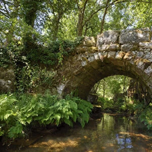The medieval bridge of Assureira, Castro Laboreiro. Peneda Geres National Park, Portugal