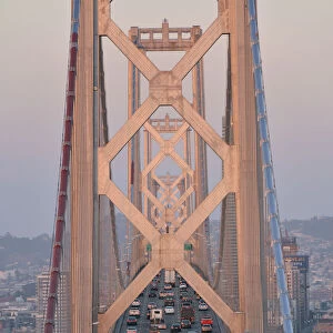 Morning traffic on Bay Bridge, San Francisco, USA