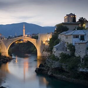 Mostar & old Bridge over the Neretva river, Bosnia and Herzegovina