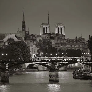 Notre Dame and Pont des Arts, Paris, France