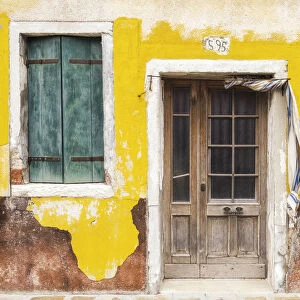 Old Door & Green Shutters, Burano, Venice, Italy
