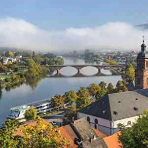 Old town of Miltenberg with St. Jacobs Church, Lower Franconia, Bavaria, Germany