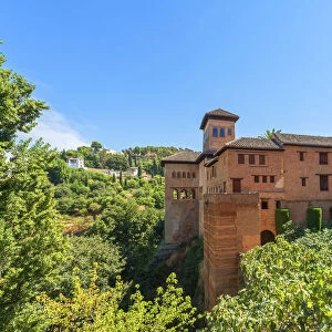 Palacio del Partal with Generalife, Alhambra, UNESCO World Heritage Site, Granada