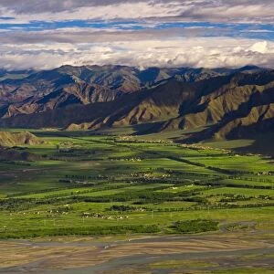 Panorama from Ganden Monastery, Tagtse county, Tibet