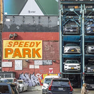 Parking lot, Manhattan, New York City, USA