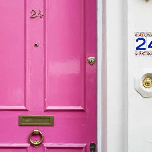 Pink door, Notting Hill, London, England