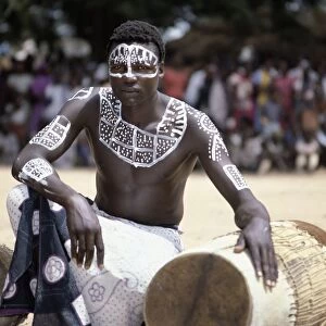 A Pokomo drummer from the Tana River district of Kenya