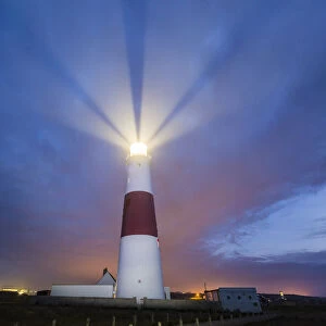 Portland Bill Lighthouse at night, Isle of Portland, Dorset, England, UK