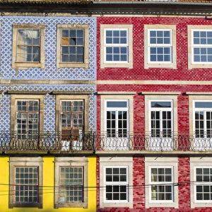Portugal, Douro Litoral, Porto. Detail of traditional buildings in the UNESCO World