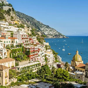 Positano, Amalfi coast, Salerno, Campania, Italy. Positano cityscape
