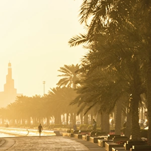 Promenade at sunrise, Doha, Qatar
