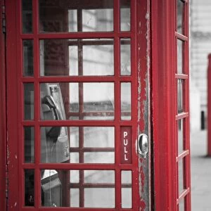 Red telephone boxes, Whitehall, London, England, UK