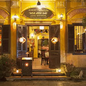 Restaurant at night, Hoi An (UNESCO World Heritage Site), Quang Ham, Vietnam