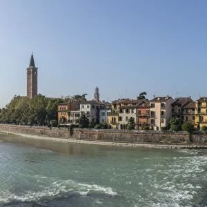 River Adige & Ponte Pietra, Verona, Veneto, Italy