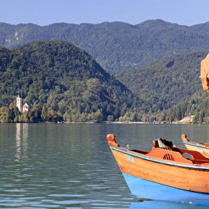 Slovenia, Bled, Lake Bled, Tourist boat