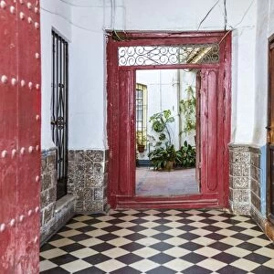 Spain, Andalusia, Malaga province, Marbella. Entrance to an old house