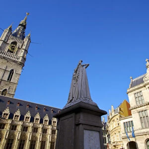 St Baafs Plein, Ghent, Flanders, Belgium