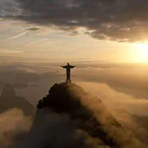 Statue of Jesus, known as Cristo Redentor (Christ the Redeemer), on Corcovado mountain